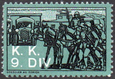 Schweiz Suisse Switzerland Soldatenmarken Eisenbahn Soldier Stamps Kommandost�be K.K.9 DIV Railway